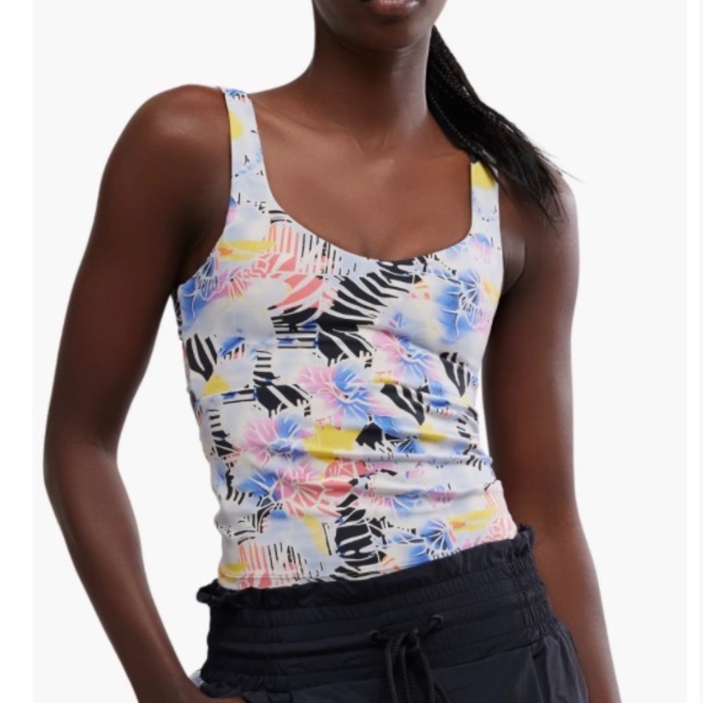 Free People Movement Never Better Long Tank Mystic Floral Tank Size small